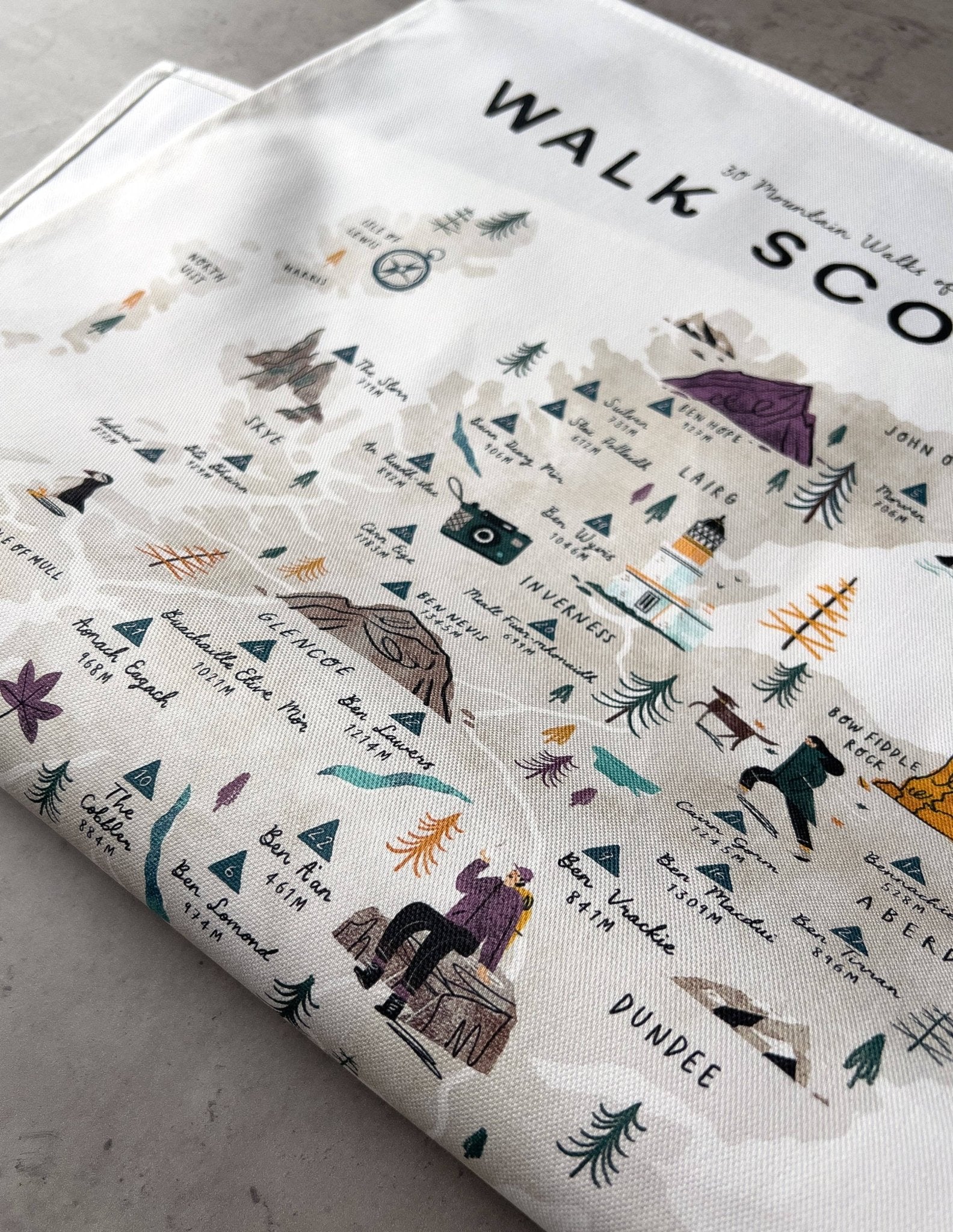 Walk Scotland Tea Towel - The Red Squirrel