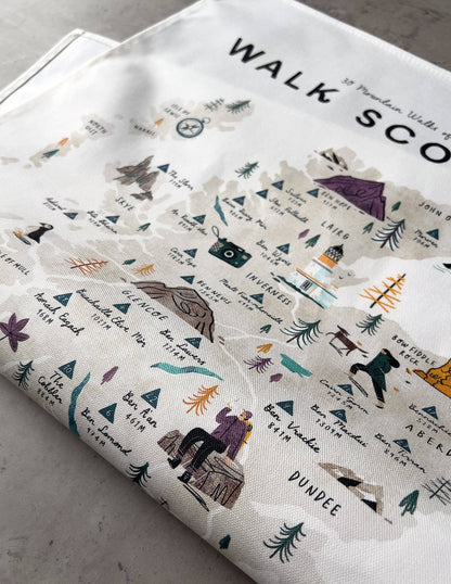 Walk Scotland Tea Towel - The Red Squirrel