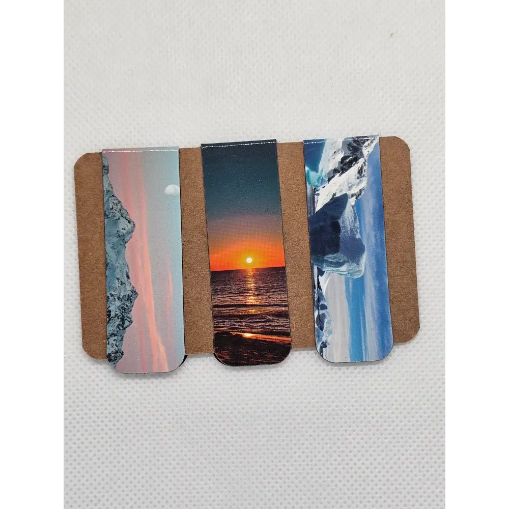 Beautiful Scenic magnetic bookmarks pack of 3 scenic designs - 3x bookmarks design 5 - Magnetic bookmarks