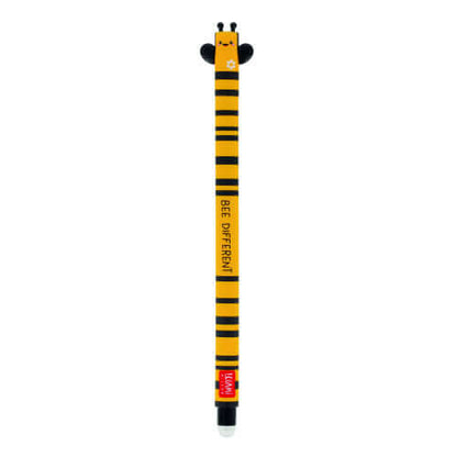 Pen with bee design and 'Bee Different' text on a white background