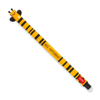 Pencil with bee design and 'Bee Different' text on a white background