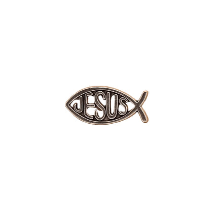 Bible Verses and Christian pin badges Alloy Ichthys Jesus fish