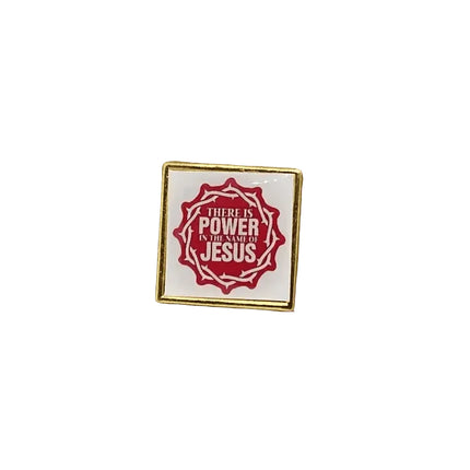 Bible Verses and Christian pin badges Alloy Power in the name
