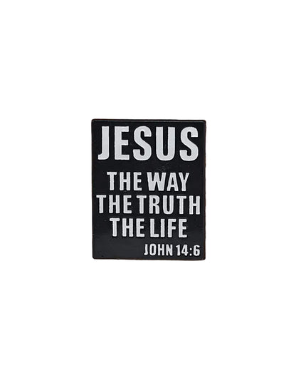 Bible Verses and Christian pin badges Enamel 'Way the Truth'