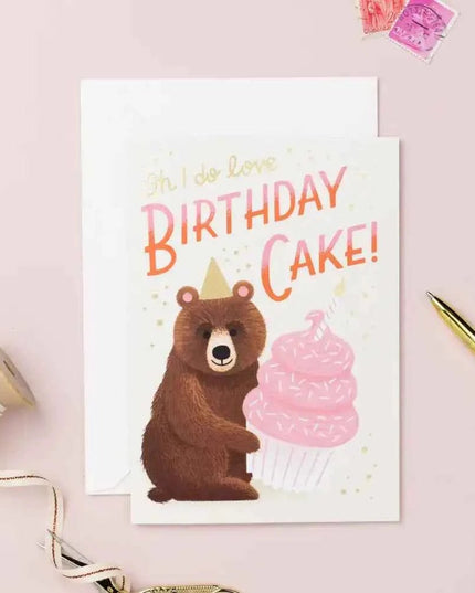 Birthday Bear | Animal Birthday Card | Kids Greeting Card