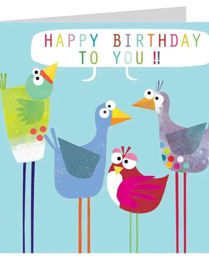 Birthday Birds Greetings Card