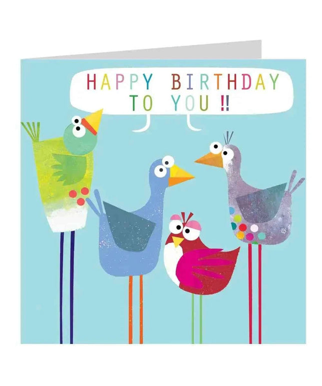 Birthday Birds Greetings Card