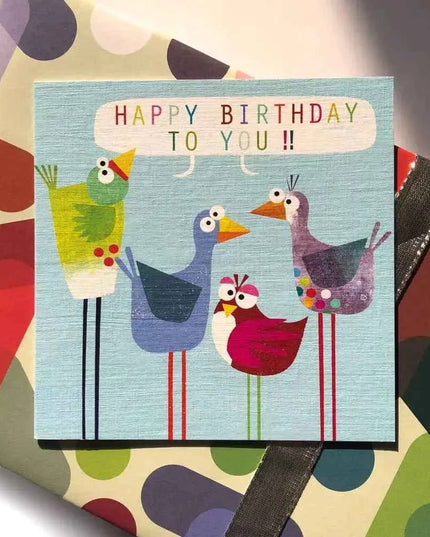 Birthday Birds Greetings Card