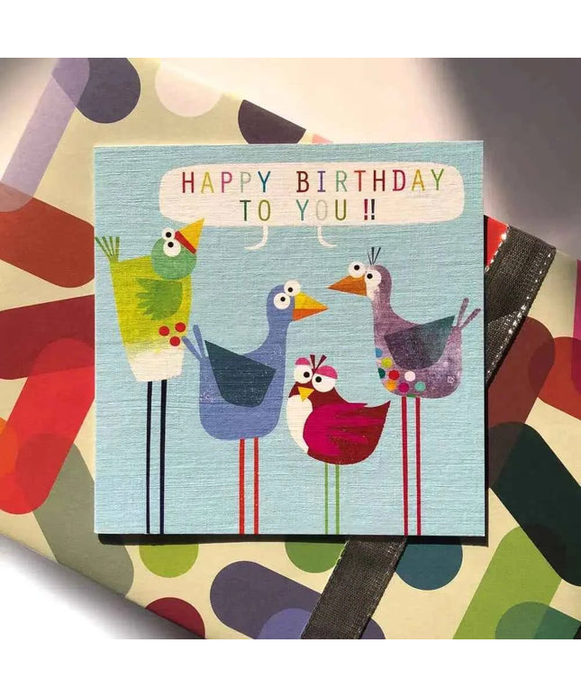 Birthday Birds Greetings Card