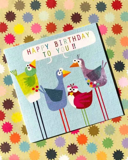 Birthday Birds Greetings Card