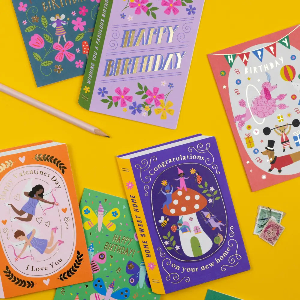 Birthday Book Card | Female Birthday Card | Gold Foil Card