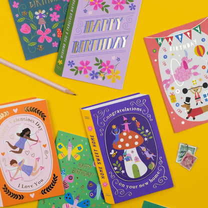 Birthday Book Card | Female Birthday Card | Gold Foil Card