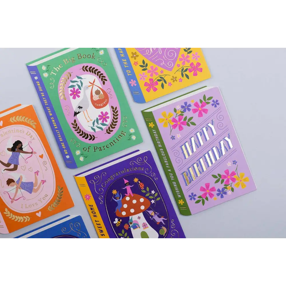Birthday Book Card | Female Birthday Card | Gold Foil Card