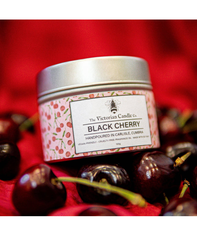 Black Cherry - Scented Candle - 100ml Tin