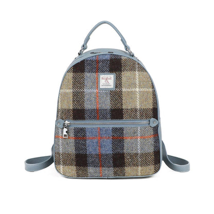 Harris Tweed Buchanan Backpack Blue/Black - The Red Squirrel