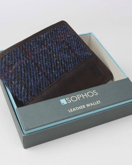 Blue Harris Tweed Wallet - Stylish mens wallet