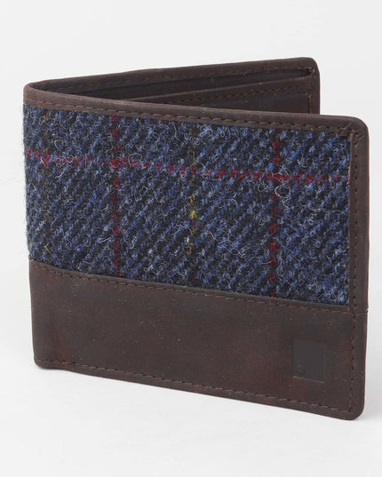 Blue Harris Tweed Wallet - Stylish mens wallet