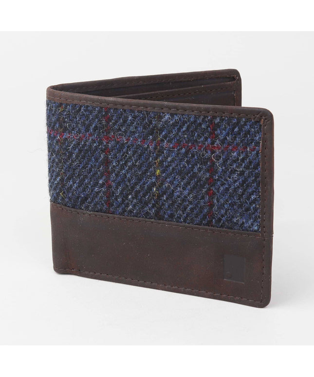 Blue Harris Tweed Wallet - Stylish mens wallet