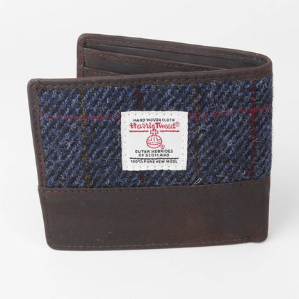 Blue Harris Tweed Wallet - Stylish mens wallet
