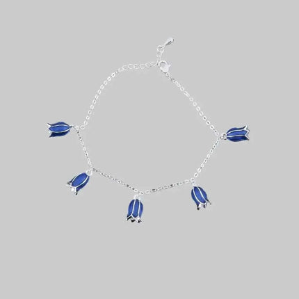 Bluebell Flower Charm Bracelet