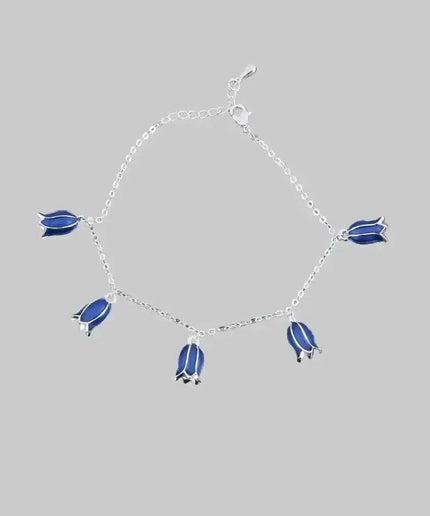 Bluebell Flower Charm Bracelet