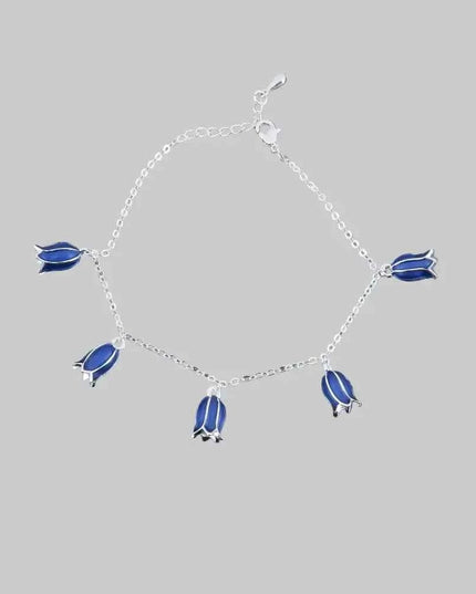 Bluebell Flower Charm Bracelet