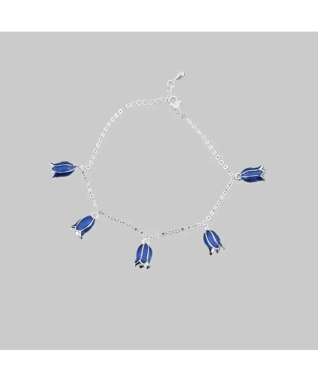 Bluebell Flower Charm Bracelet