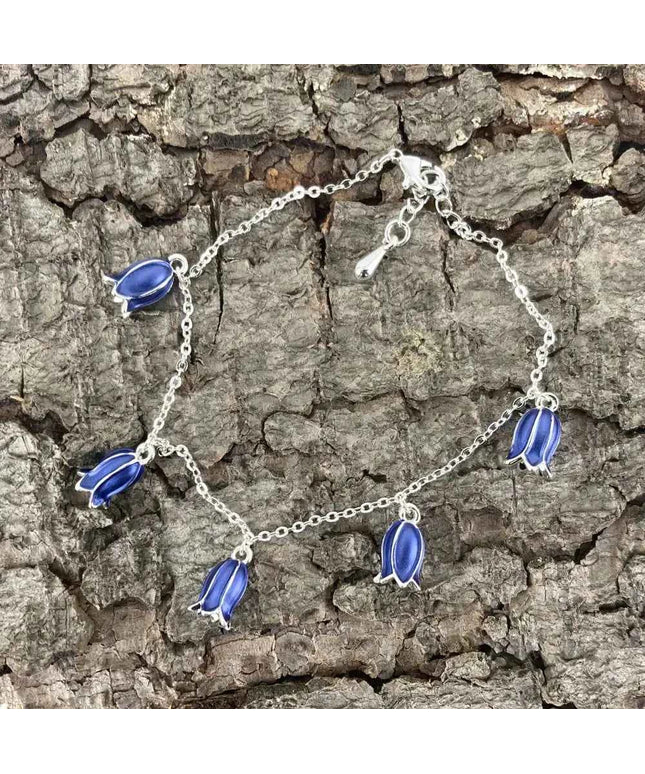 Bluebell Flower Charm Bracelet