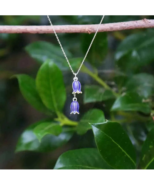 Bluebell Flower Pendant Necklace