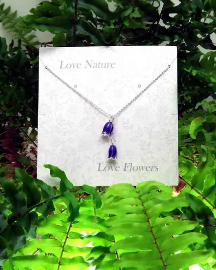 Bluebell Flower Pendant Necklace