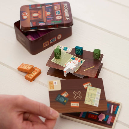 Bookshelf - a game in a tin fun game