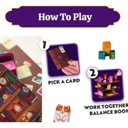 Bookshelf - a game in a tin - book themed