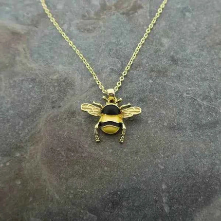 Bumblebee Pendant, Gold Tone
