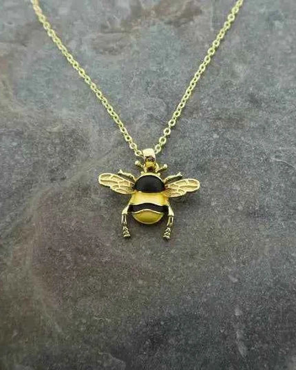 Bumblebee Pendant, Gold Tone