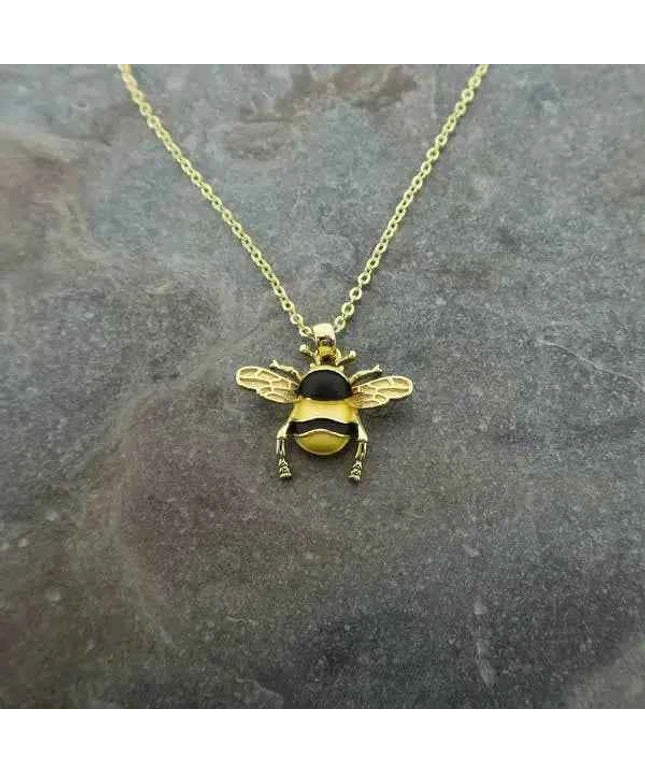 Bumblebee Pendant, Gold Tone