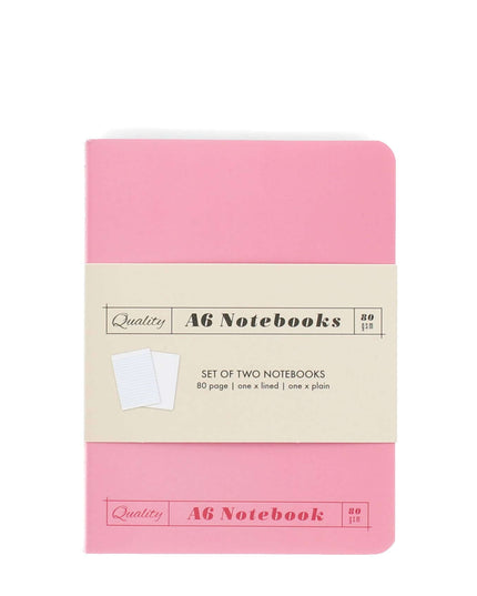 A6 notebooks set of 2 - Different shades of Pink