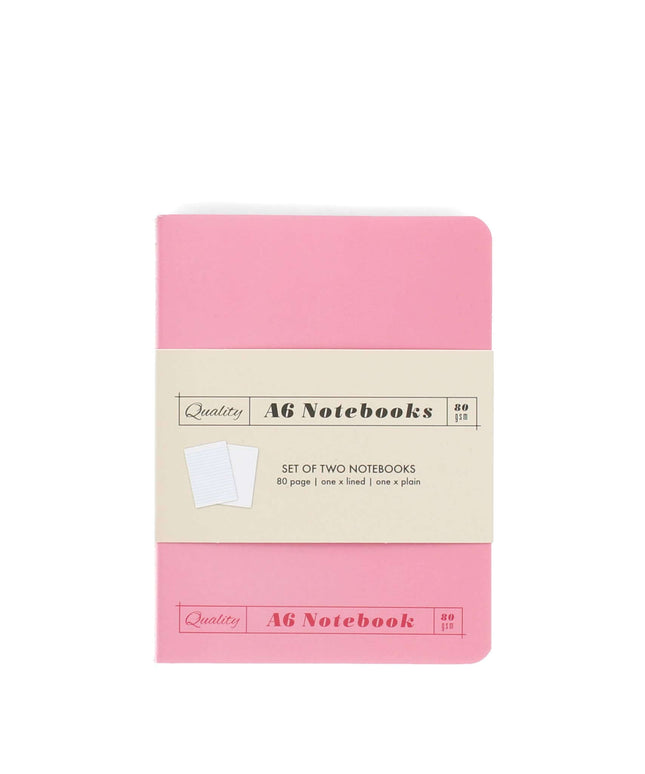 A6 notebooks set of 2 - Different shades of Pink