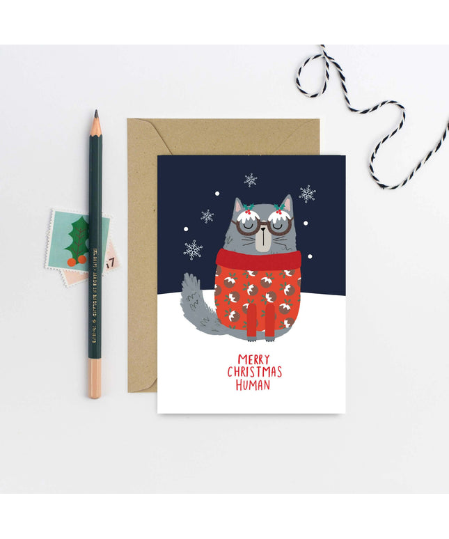 Christmas Cat Card - Christmas Card - Seasonal - Holiday