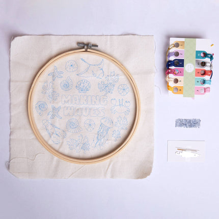 Sew & So On Embroidery Sewing Craft Stitch Kit Waves