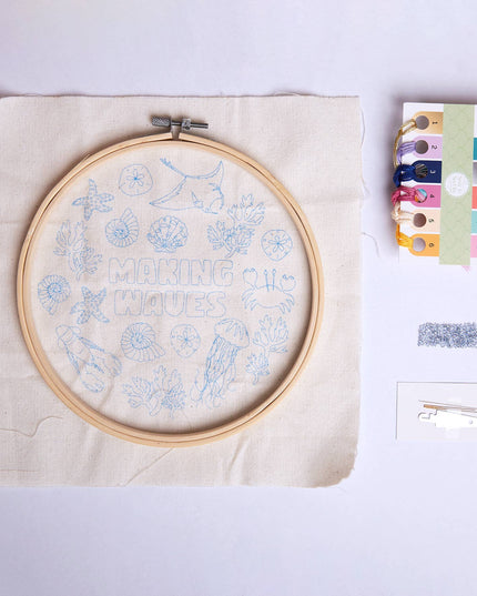 Sew & So On Embroidery Sewing Craft Stitch Kit Waves