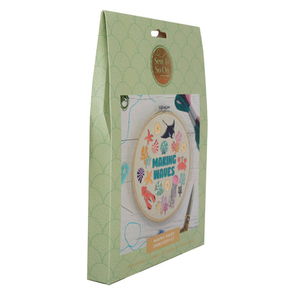 Sew & So On Embroidery Sewing Craft Stitch Kit Waves