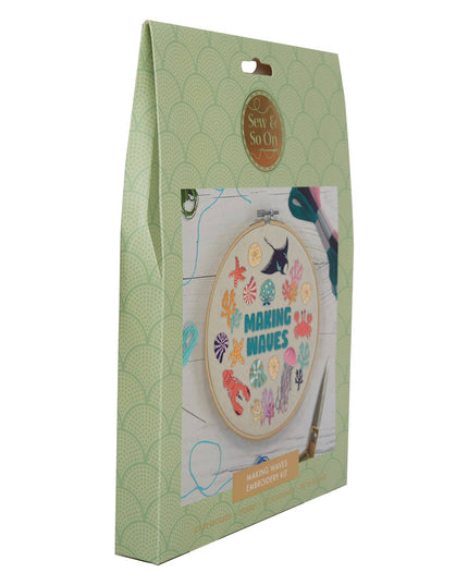 Sew & So On Embroidery Sewing Craft Stitch Kit Waves