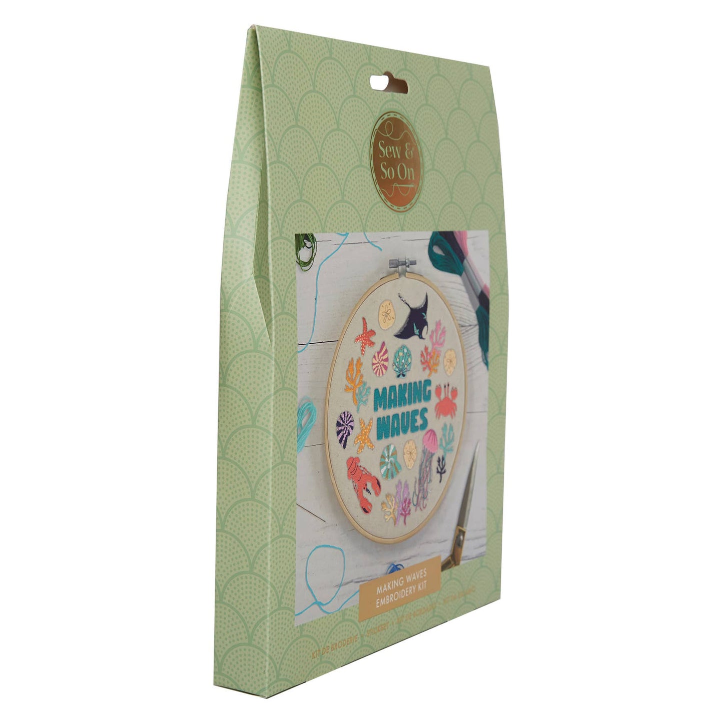 Sew & So On Embroidery Sewing Craft Stitch Kit Waves - The Red Squirrel