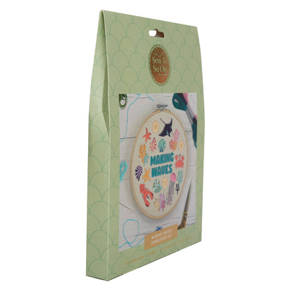 Sew & So On Embroidery Sewing Craft Stitch Kit Waves - The Red Squirrel