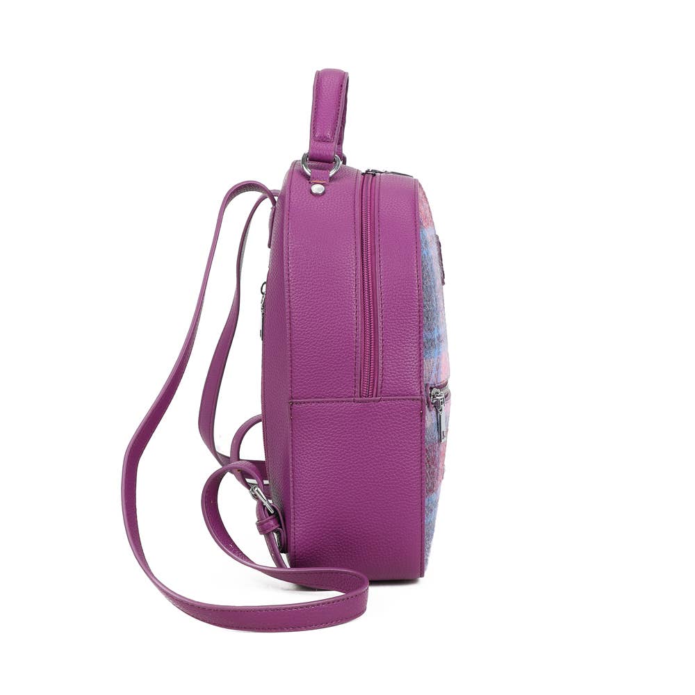 Harris Tweed Fuchsia Backpack - Pink/Fuchsia - The Red Squirrel