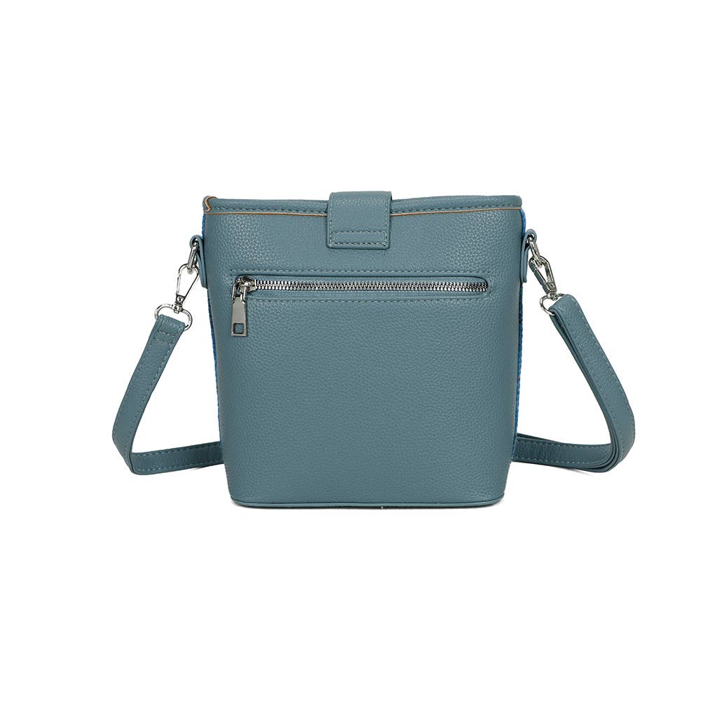 Harris Tweed Skye Blue Shoulder Bag - Blue - The Red Squirrel