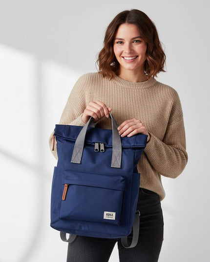 ROKA London Canfield Backpack in Crisp Blue Nylon