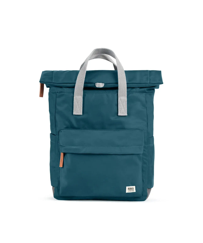 ROKA London Canfield Backpack in Teal Nylon