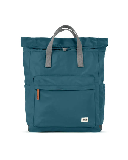 ROKA London Canfield Backpack in Teal Nylon