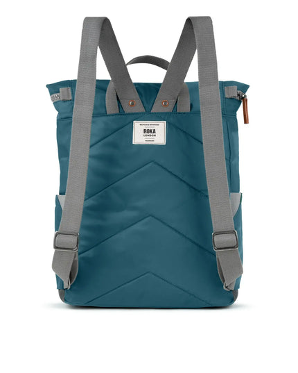 ROKA London Canfield Backpack in Teal Nylon